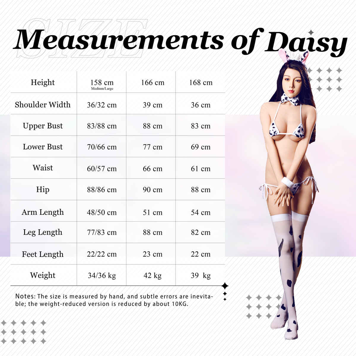 XY Doll Body Data 152cm A-cup